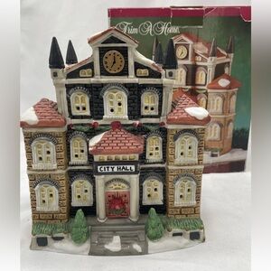 Trim A Home City Hall House Christmas Village Holiday Town 1994 No Light